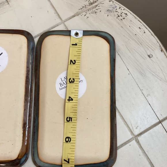 Handcrafted Pottery by Laura Barbieri trinket dishes Santa & snowman - Picture 7 of 10